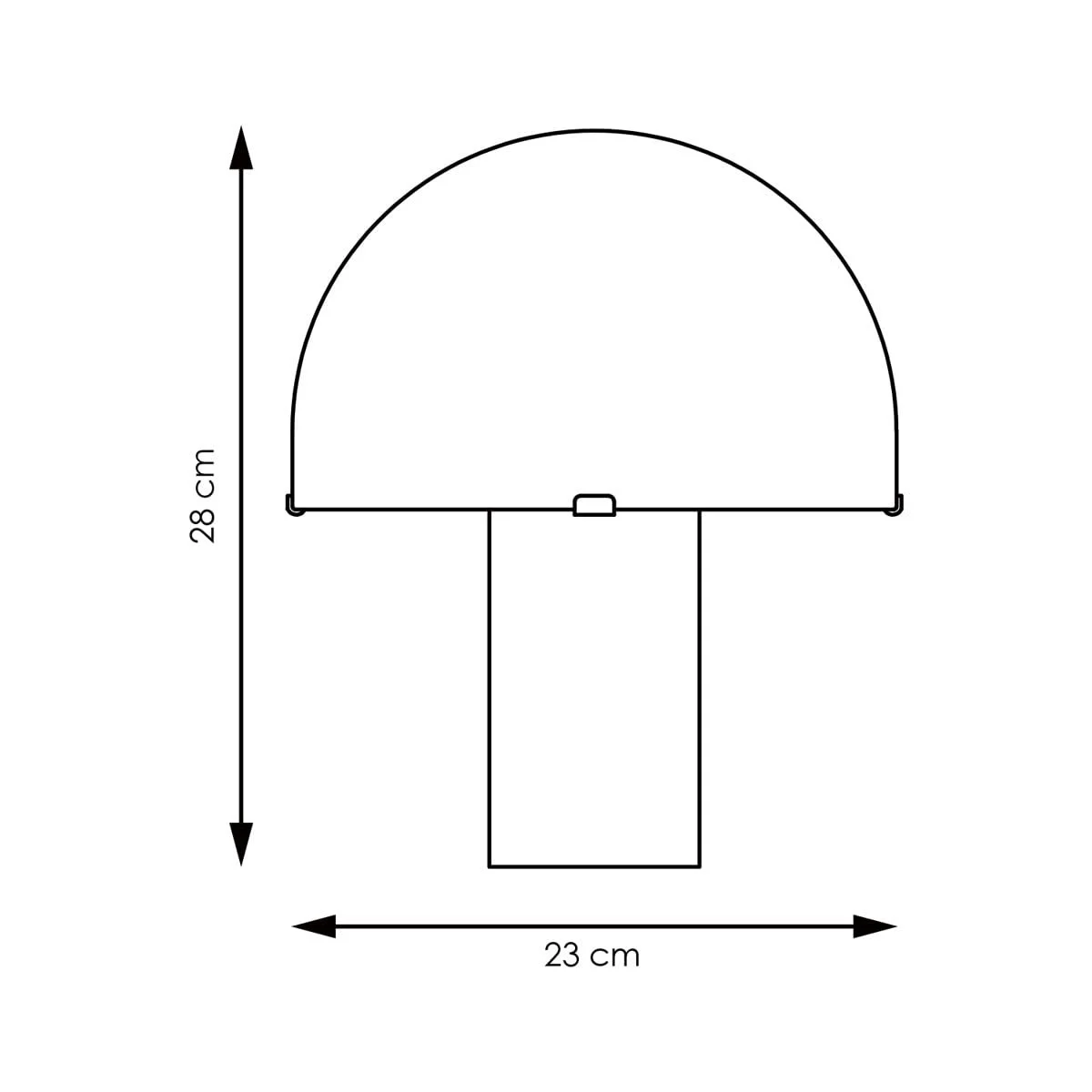 Настільна лампа Home Sweet Home Country House Mushroom 23/23/28 см біла скло та дерево для LED E27, фото №5