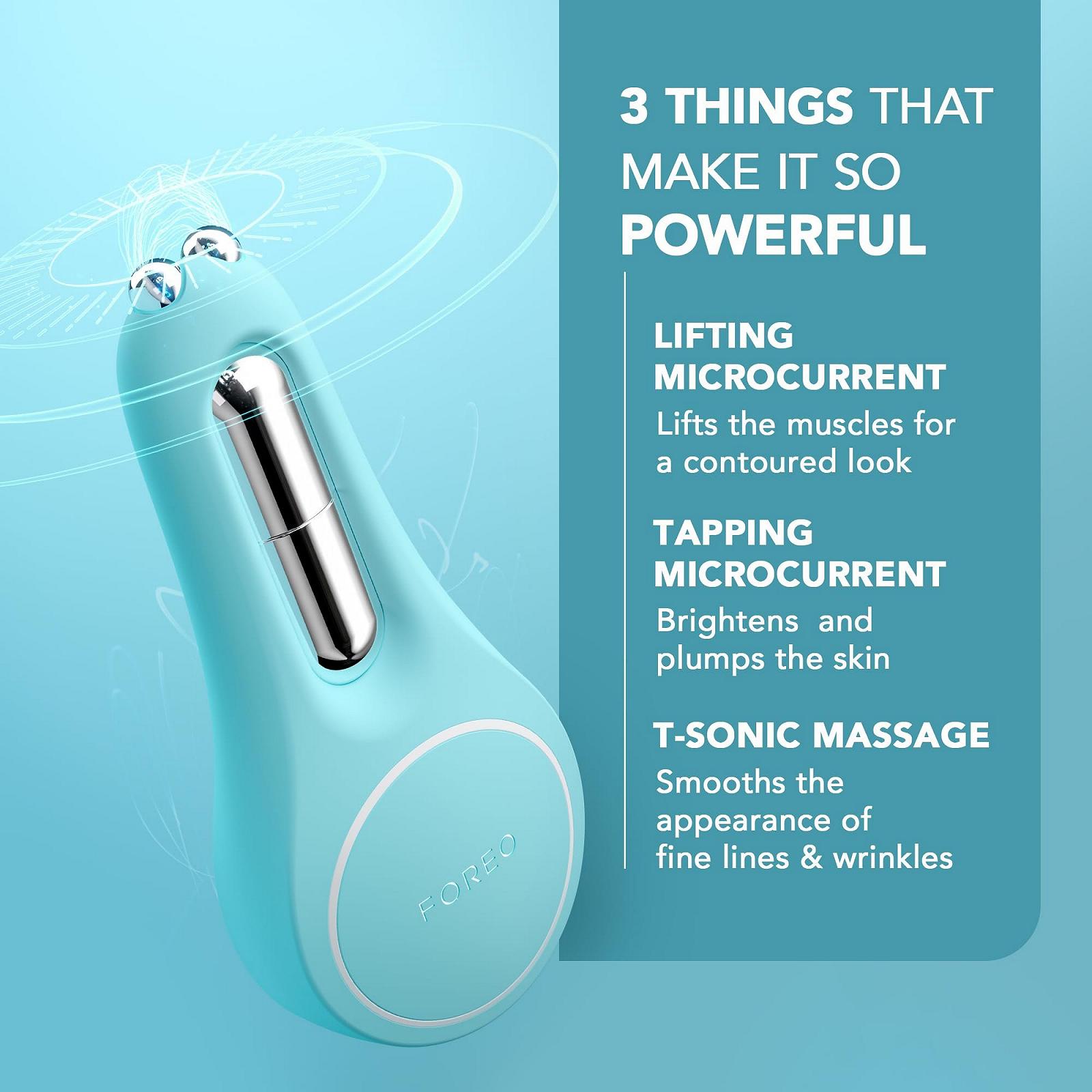 Масажер FOREO Bear 2 Eyes & Lips для підтяжки обличчя, для очей та губ, проти зморшок, арктичний синій, фото №3