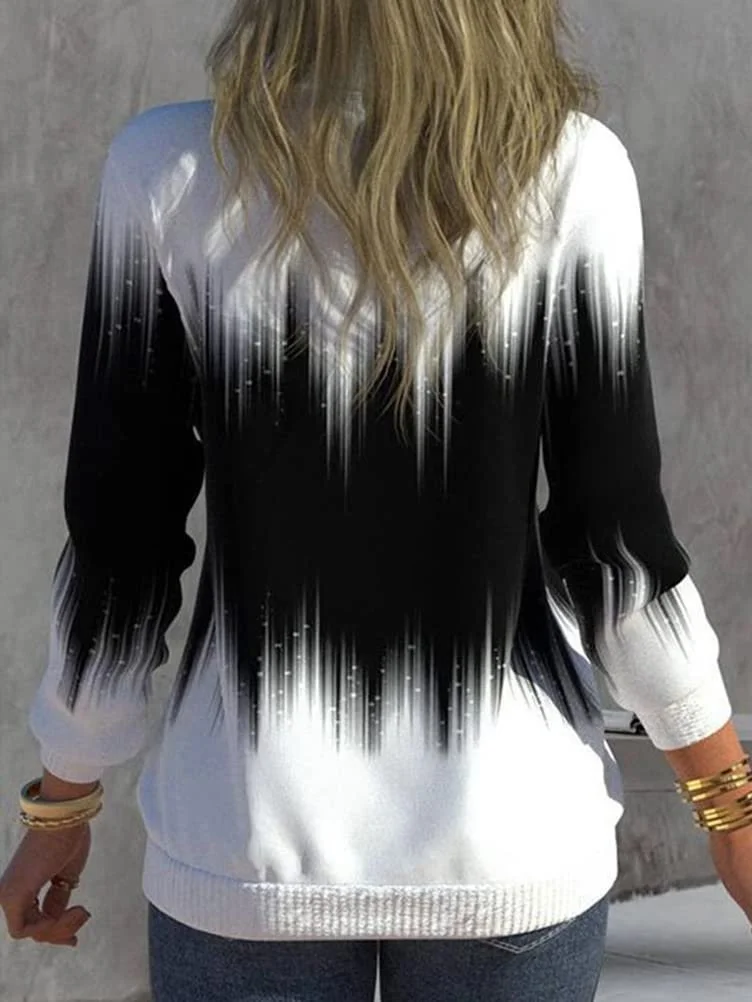 Onsoyours Женская Толстовка с длинными рукавами, полу-воротником-стойкой и молнией, повседневная толстовка с круглым вырезом, длинными рукавами, батиком, пуловер, топ с цветным градиентом, фото №5 Onsoyours Женская Толстовка с длинными рукавами, полу-воротником-стойкой и молнией, повседневная толстовка с круглым вырезом, длинными рукавами, батиком, пуловер, топ с цветным градиентом, фото №5