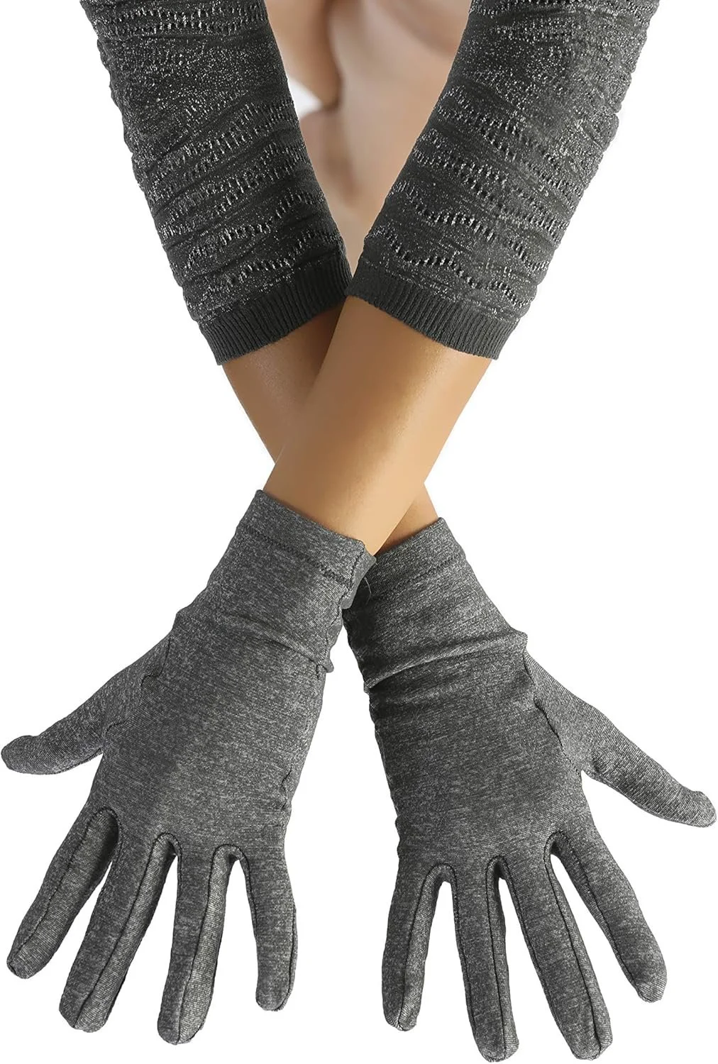 Рукавички Spikenergy для лікування артриту S/M (6.5 - 8) Cірий, фото №5