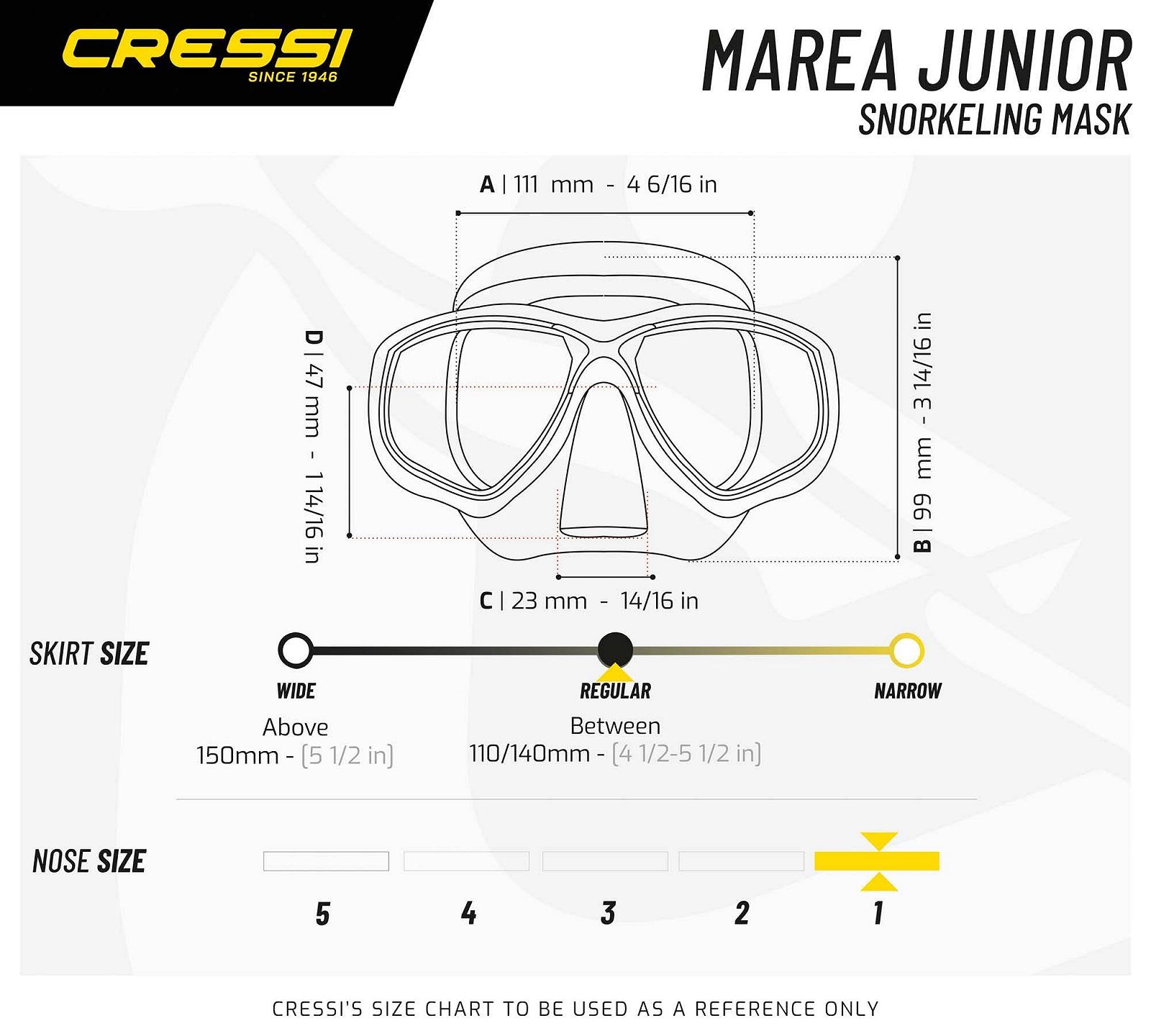 Маска Cressi Marea Jr, дитяча, розмір S, фото №5