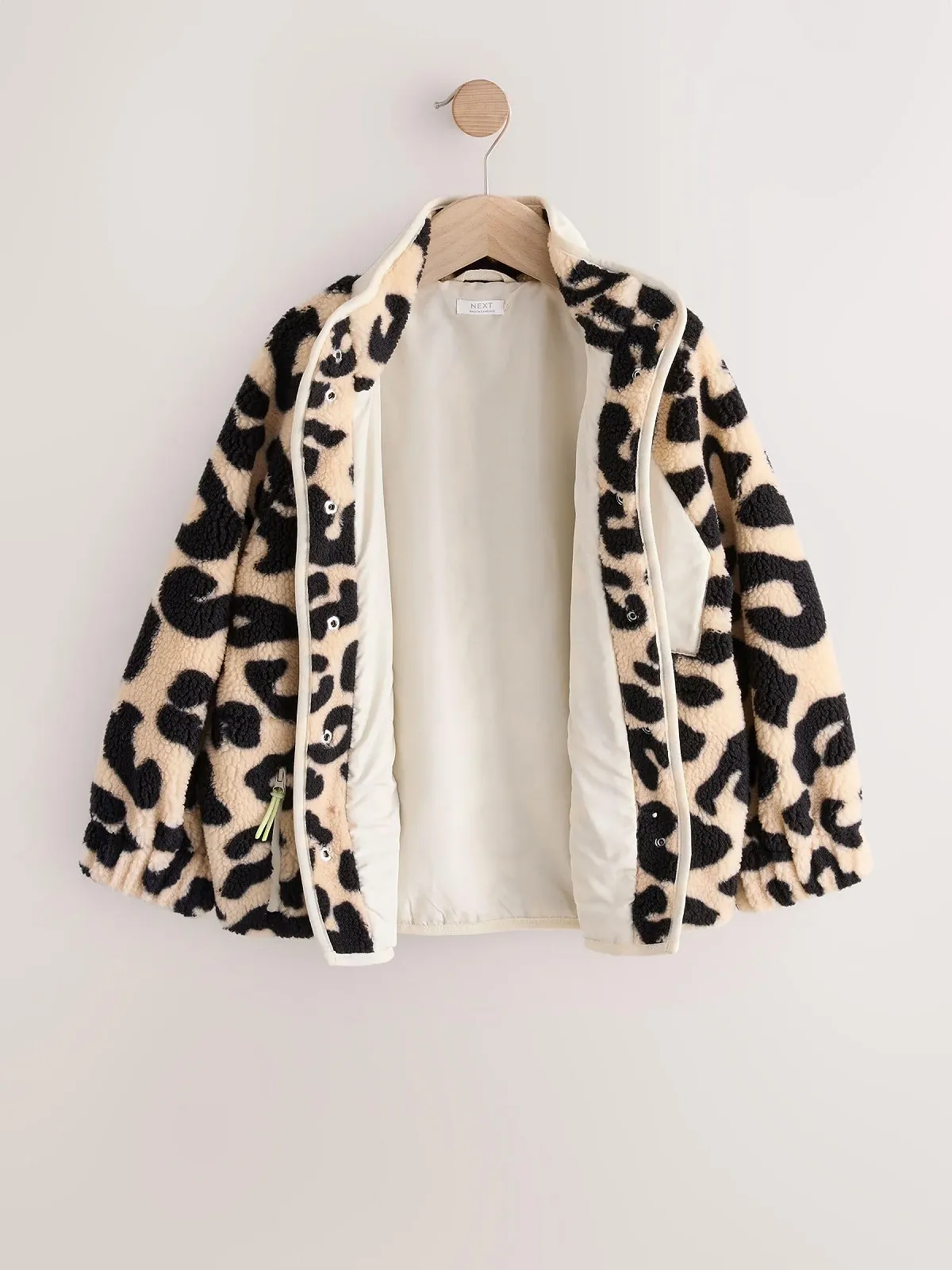 Флисовая куртка для девочки NEXT Borg на пуговицах, фото №3