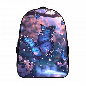 Рюкзак шкільний DPEOANEBN Butterfly для хлопчиків і дівчаток підлітків, водонепроникний, для ноутбука 40 x 28 x 16 см, стиль - Фото 1