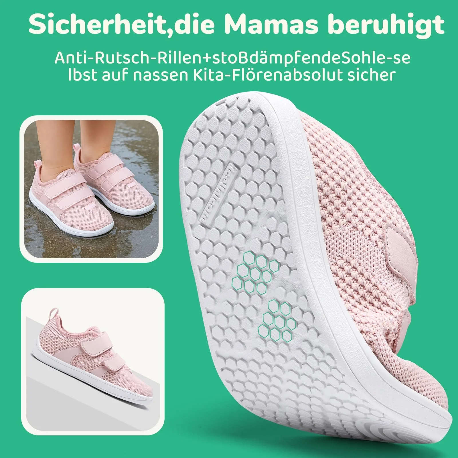 Босоножки IceUnicorn Широкие детские босоножки и девочек Минималистичные комнатные тапочки Детская Кроссовки Дышащие Легкие Фитнес-чешки, фото №9