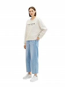 Женская Толстовка TOM TAILOR в полоску с принтом synthetic.ua - Фото 1