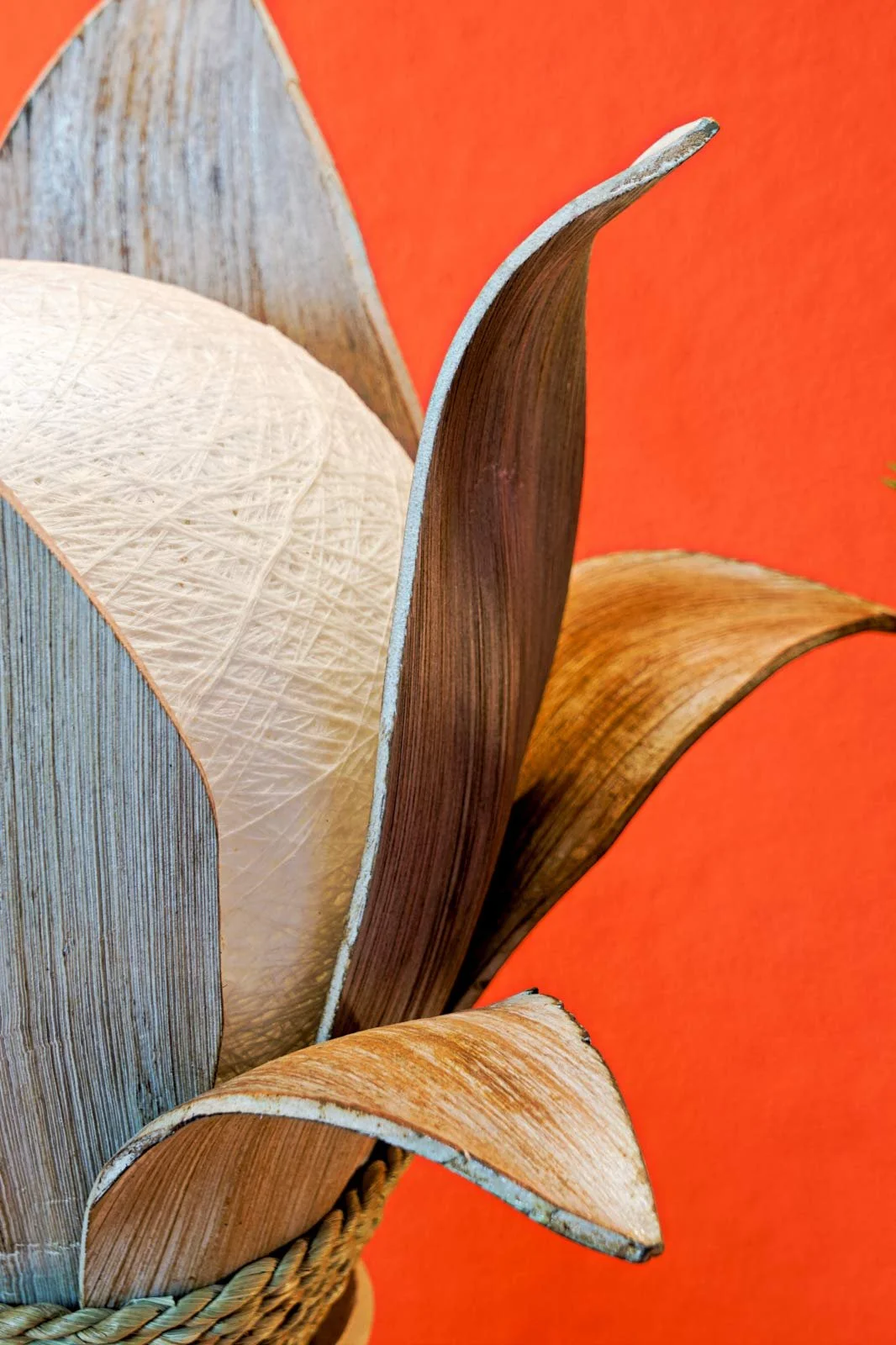 Настільна лампа LIHUE Бамбукова трубка 48 см Кокосовий абажур, фото №5