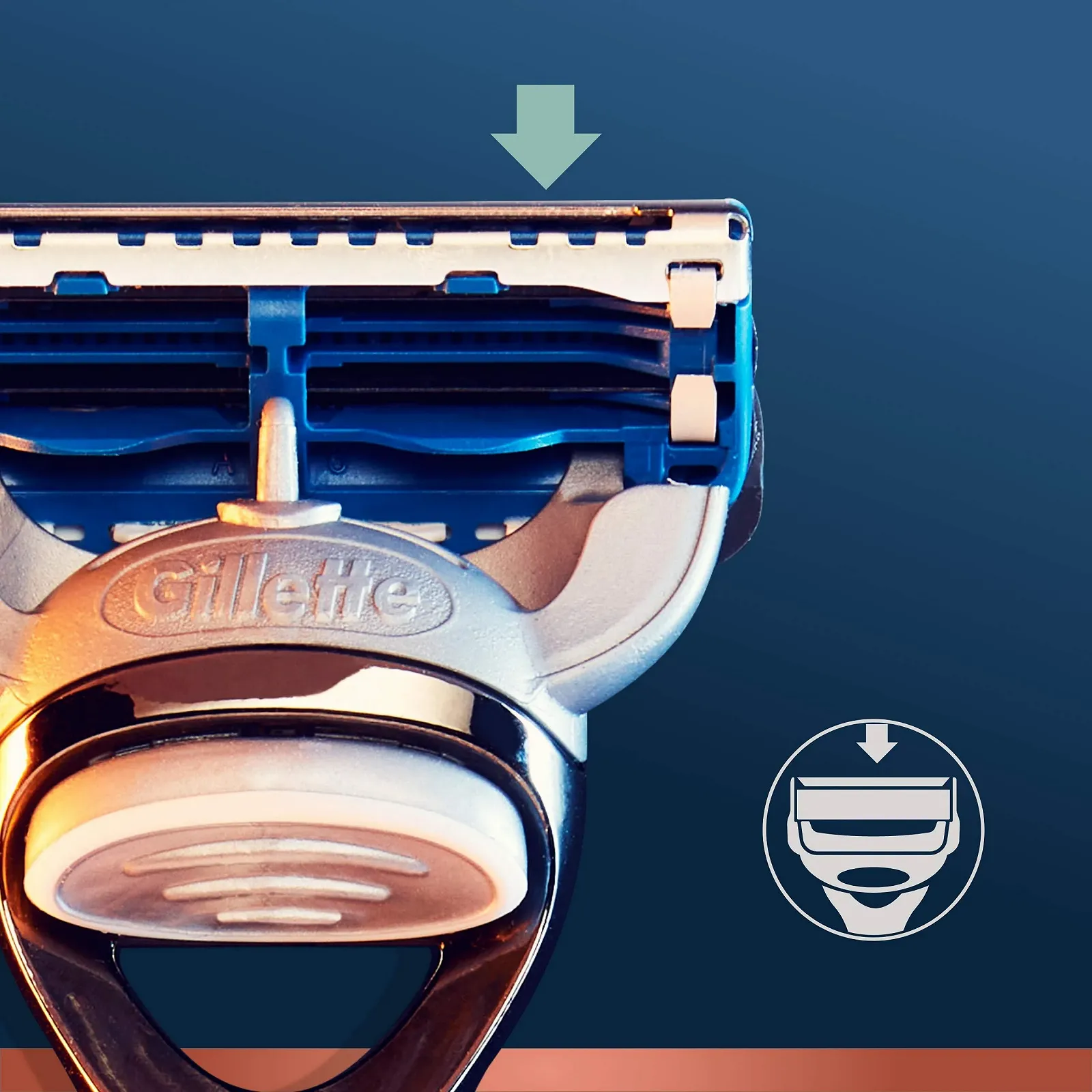 Бритва мужская King C. Gillette Shave & Edging с 1 лезвием Navy Blue, фото №5