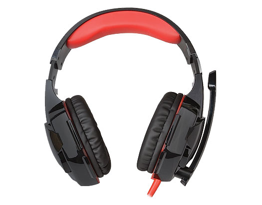 Навушники GDX-8000 VIBRATION SURROUND 7.1 BACKLIT black-red ігрові з мікрофоном USB, фото №2