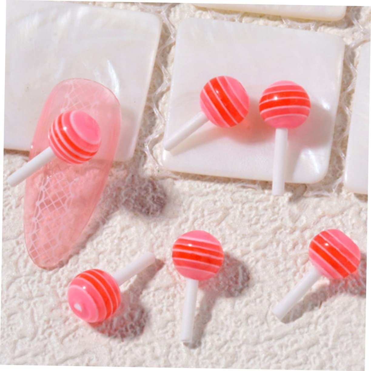 Украшения для ногтей FRCOLOR 75 Аксессуары Подвески Аксессуары Smanicure-Charm Конфеты Жемчуг с плоской задней частью Diy-Flatback-Harz, фото №4