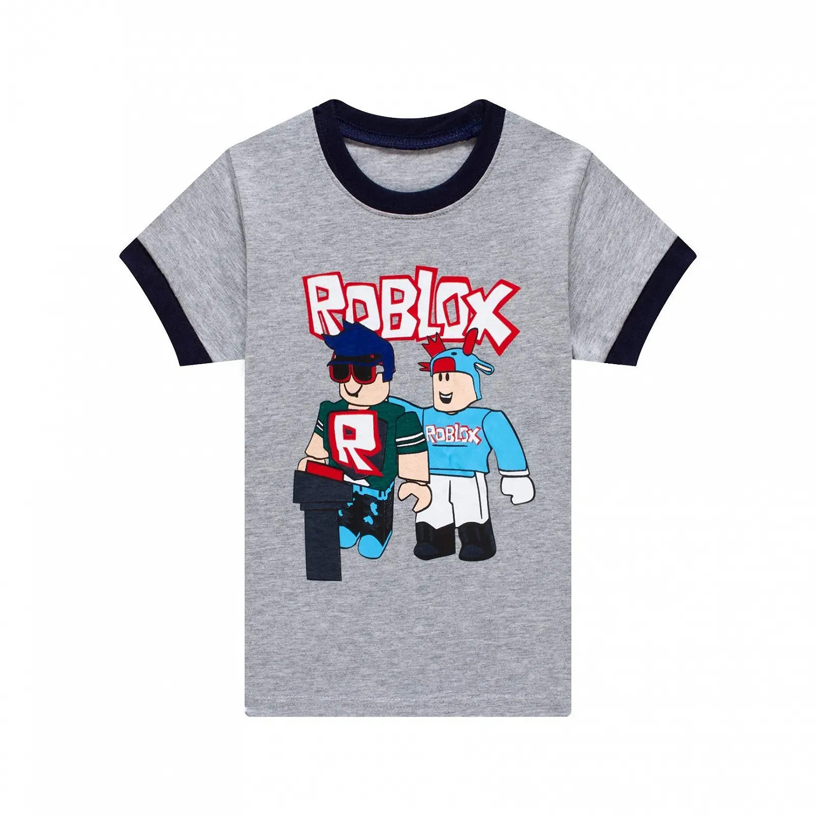 Комплект пижамы для мальчиков Серый Хлопок с короткими рукавами, фото №2