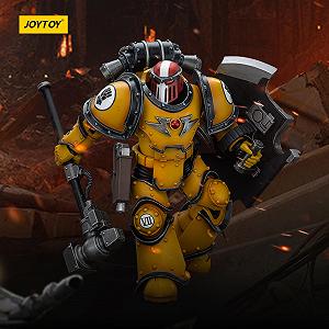 Фигурка JOYTOY 40K 1/18, Imperial Fists Legion MkIII Breacher Squad Sergeant с Thunder Hammer, 4 дюйма synthetic.ua - Фото 1