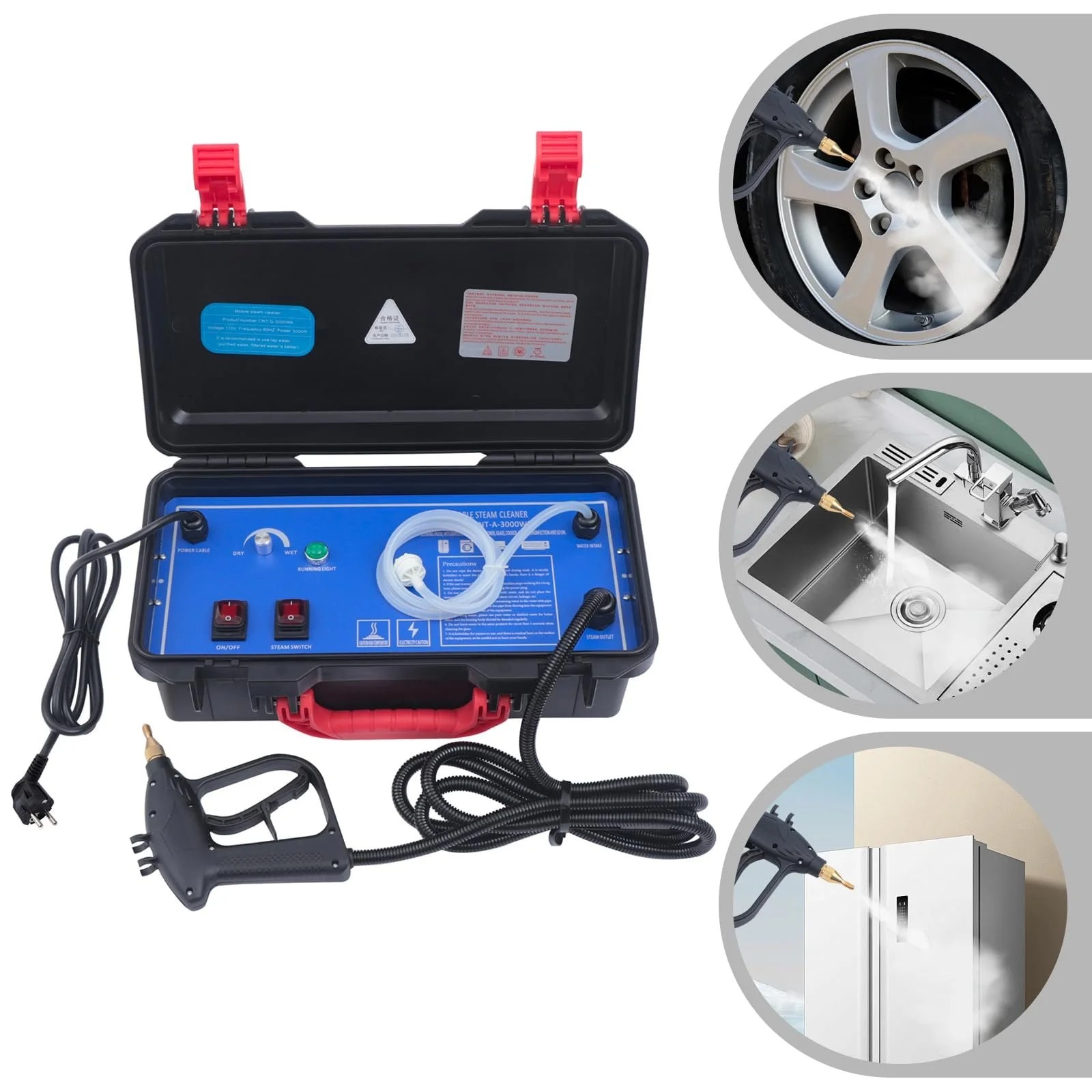 Пароочисник високого тиску 3000 W 100-130°C 220 V, фото №8 Пароочисник високого тиску 3000 W 100-130°C 220 V, фото №8