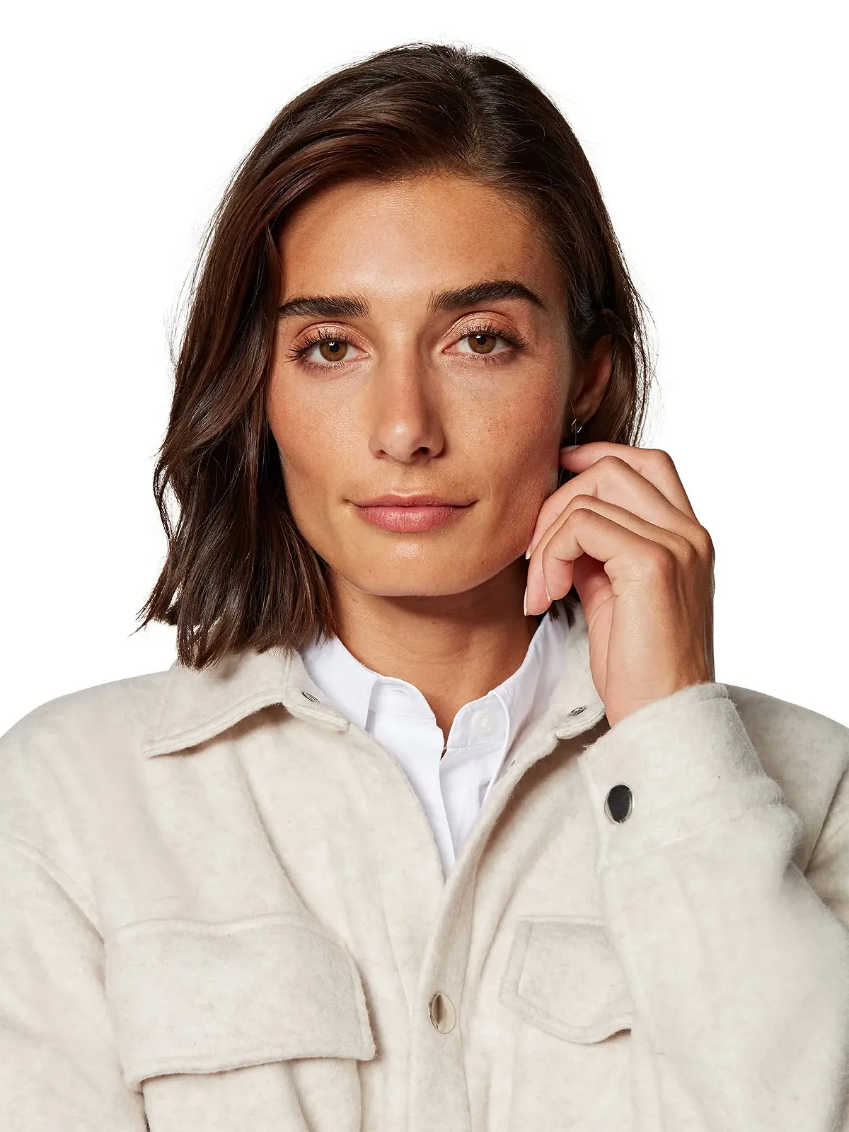 Куртка Mavi Basic DOUBLE POCKET SWEATSHIRT воротник Kent, планка на кнопках и закругленный подол, фото №4