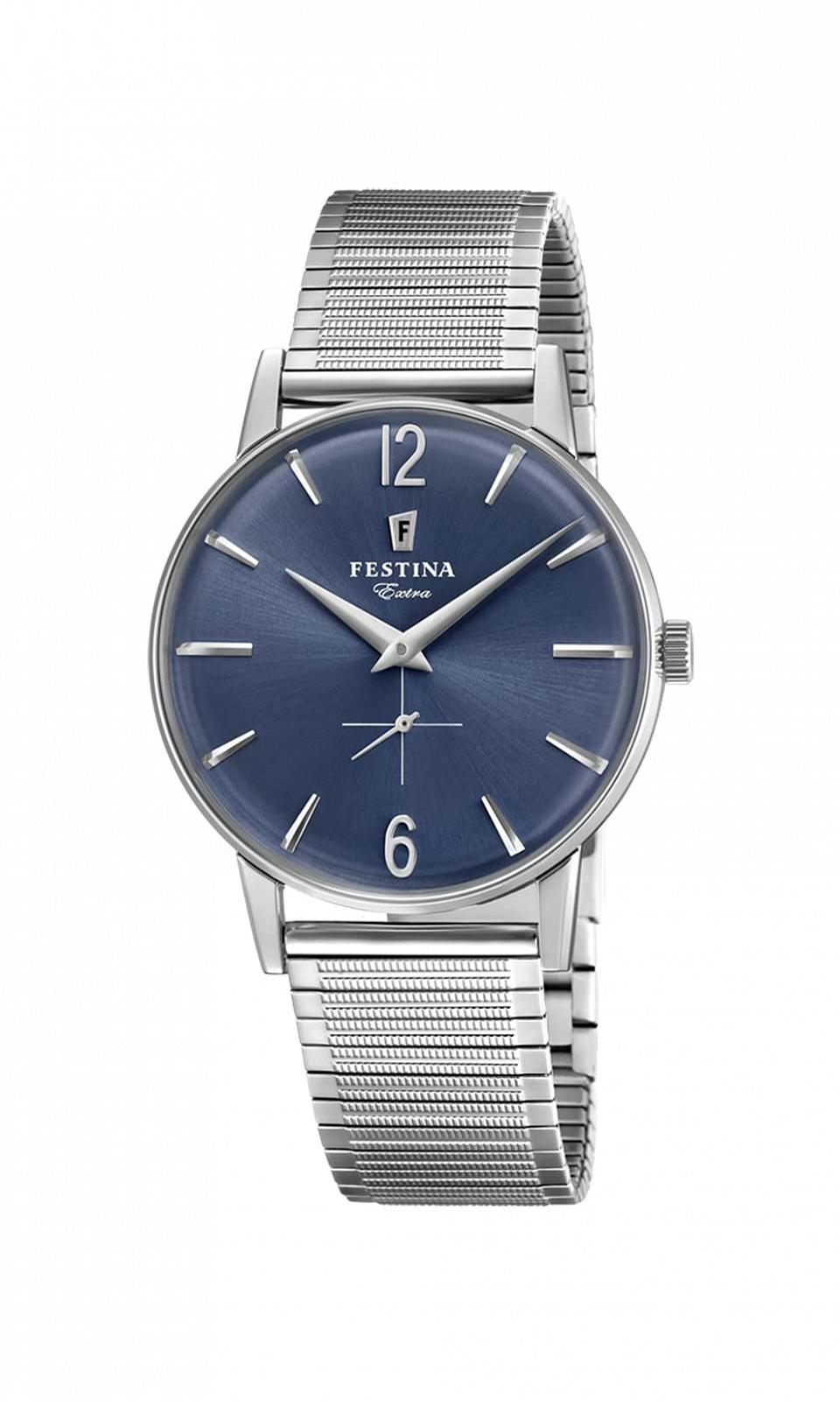 Чоловічий аналоговий класичний кварцовий годинник Festina F20250/3 з браслетом з нержавіючої сталі, фото №1
