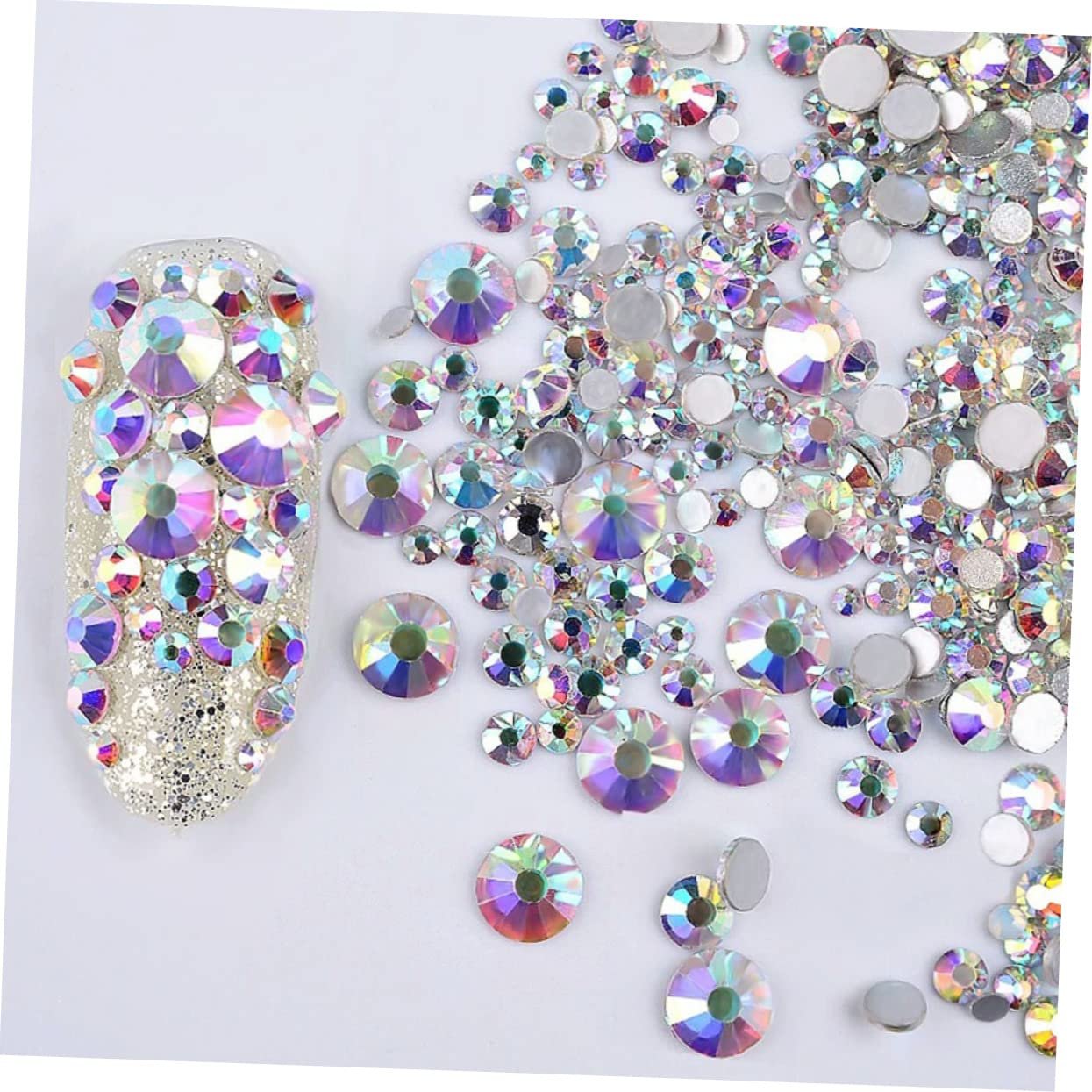 Стрази для нігтів VILLCASE 14кристали Flatback, стрази для манікюру, УФ-гель, акрилова поліровка та ювелірних виробів своїми руками, фото №9