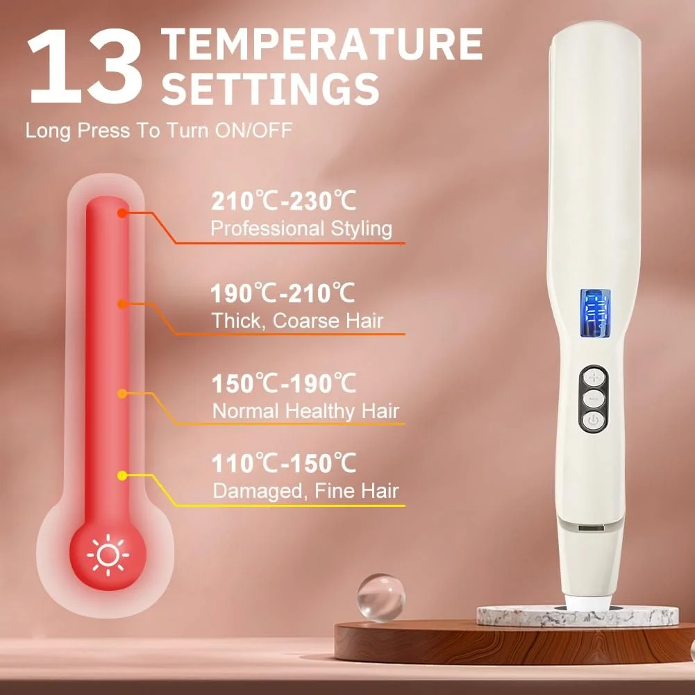 Випрямляч для волосся 2 в 1 110-230°C LED-дисплей Intelligent Professional Білий, фото №4 Випрямляч для волосся 2 в 1 110-230°C LED-дисплей Intelligent Professional Білий, фото №4