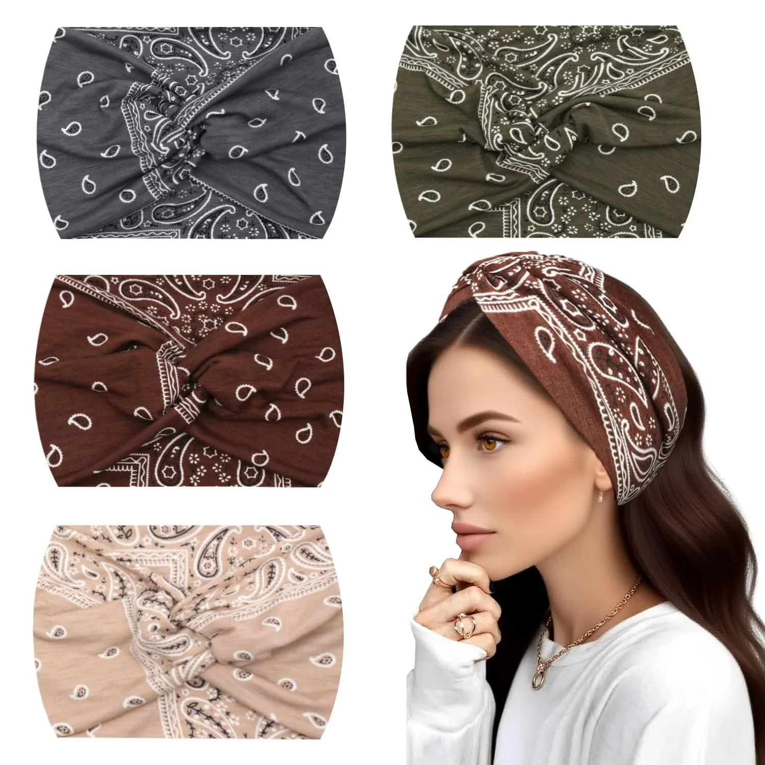 Пов'язка на голову Широка еластична тонка, фото №1