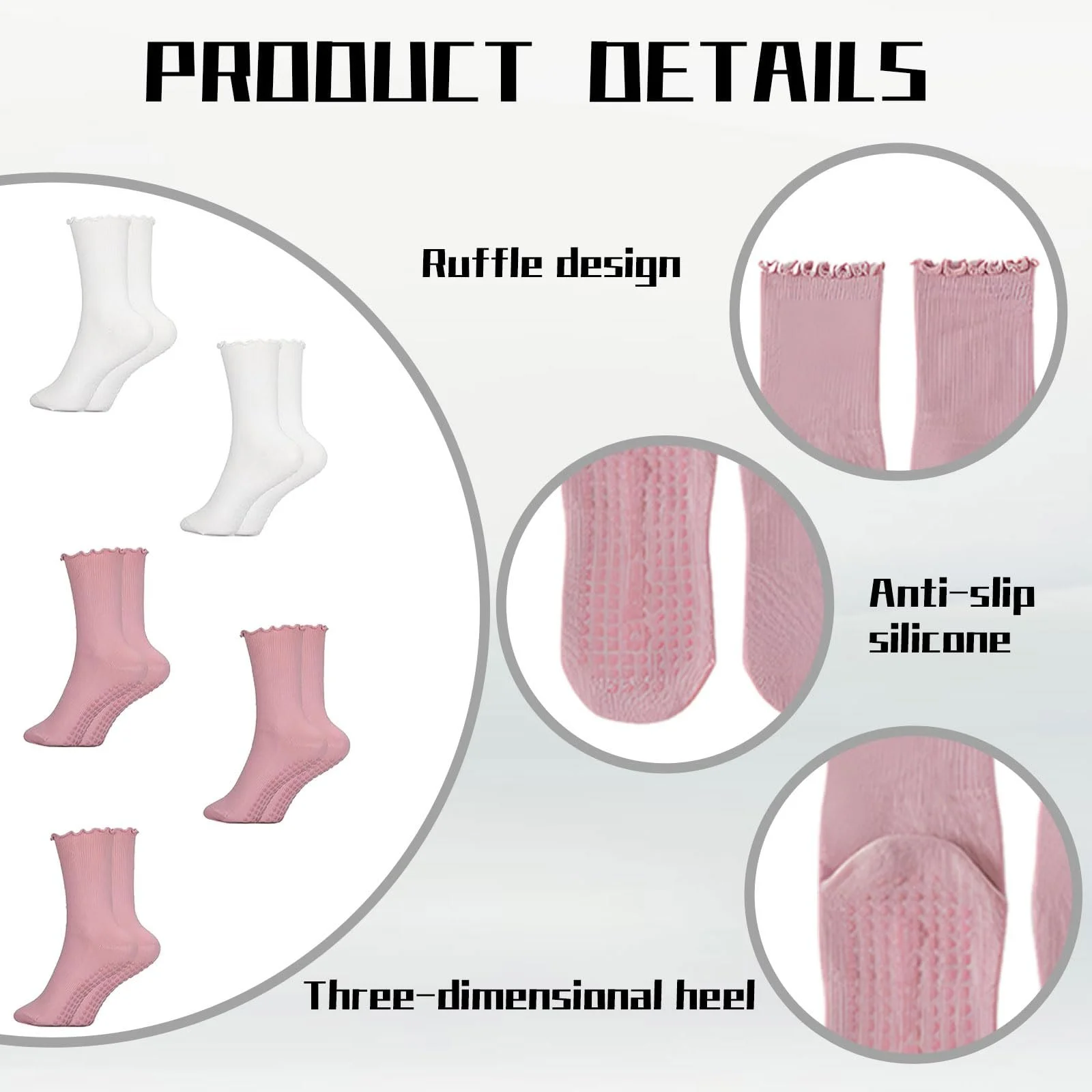 Шкарпетки жіночі протиковзкі 5 пар, фото №3