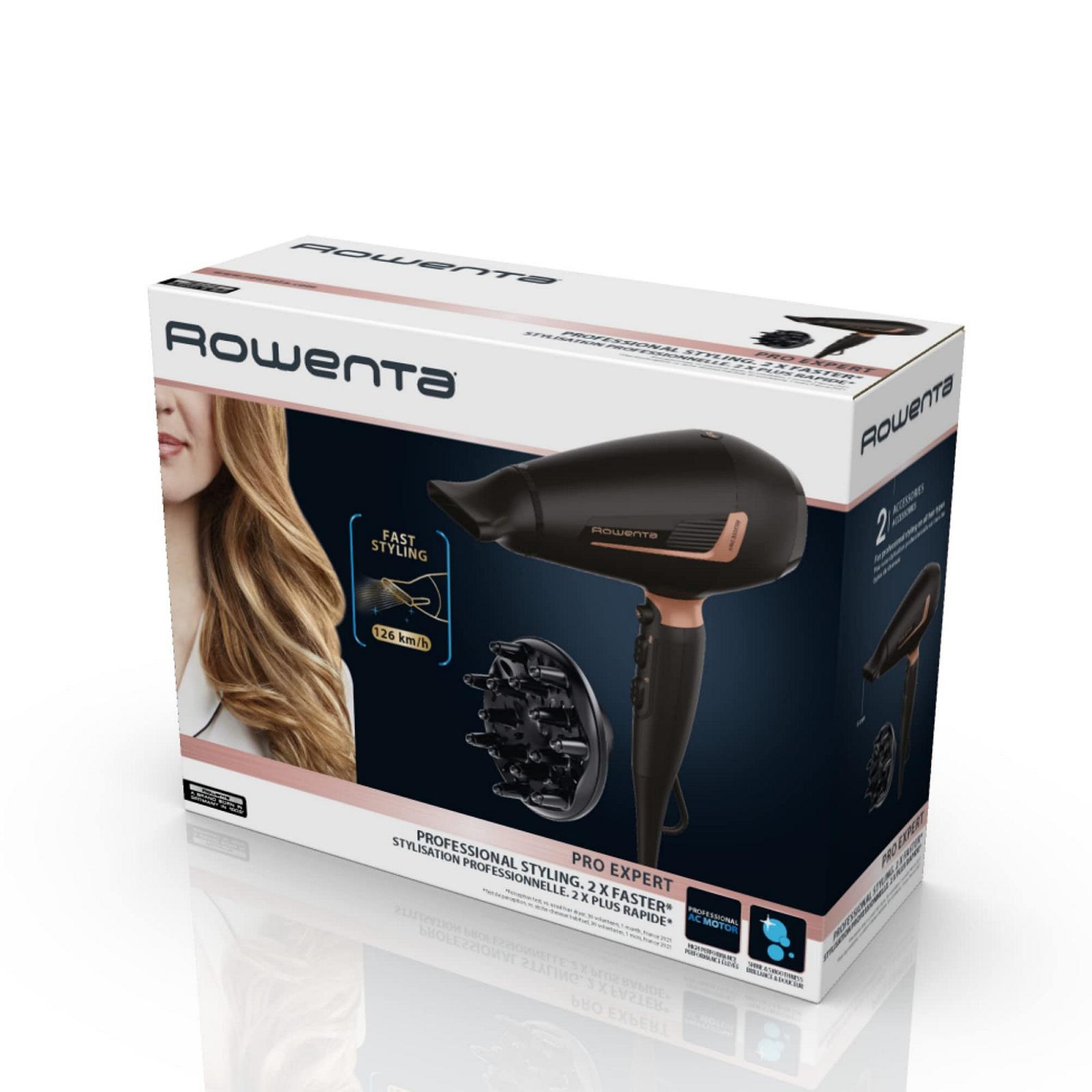 Фен Rowenta Pro Expert Cv8830 2200 Вт, генератор ионов, аксессуары для укладки, индивидуальные настройки, эргономичный, черный, фото №10