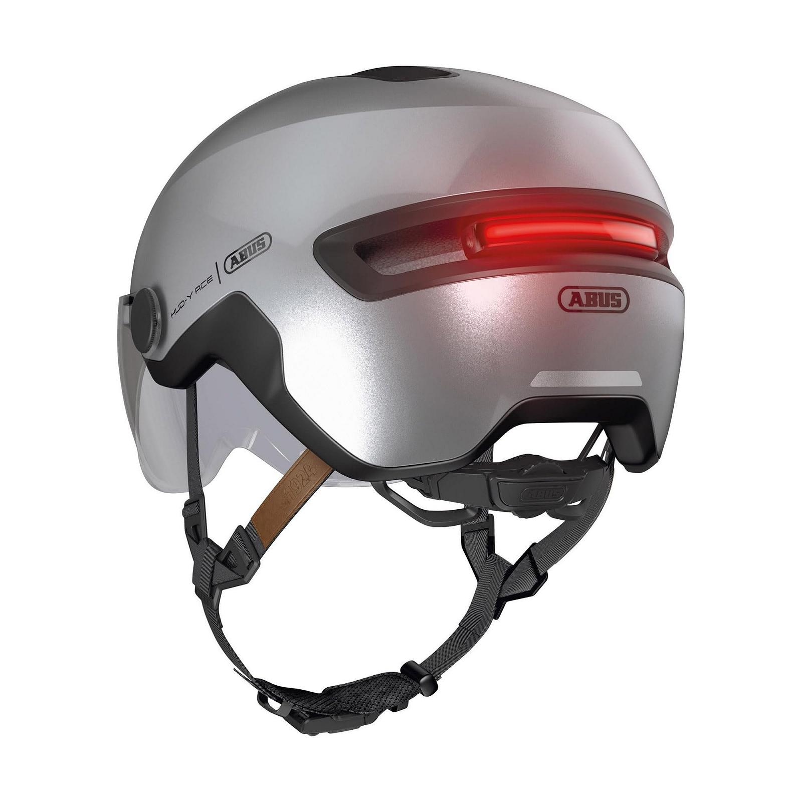 Шлем ABUS City HUD-Y ACE с козырьком и магнитной перезаряжаемой светодиодной задней подсветкой, фото №4