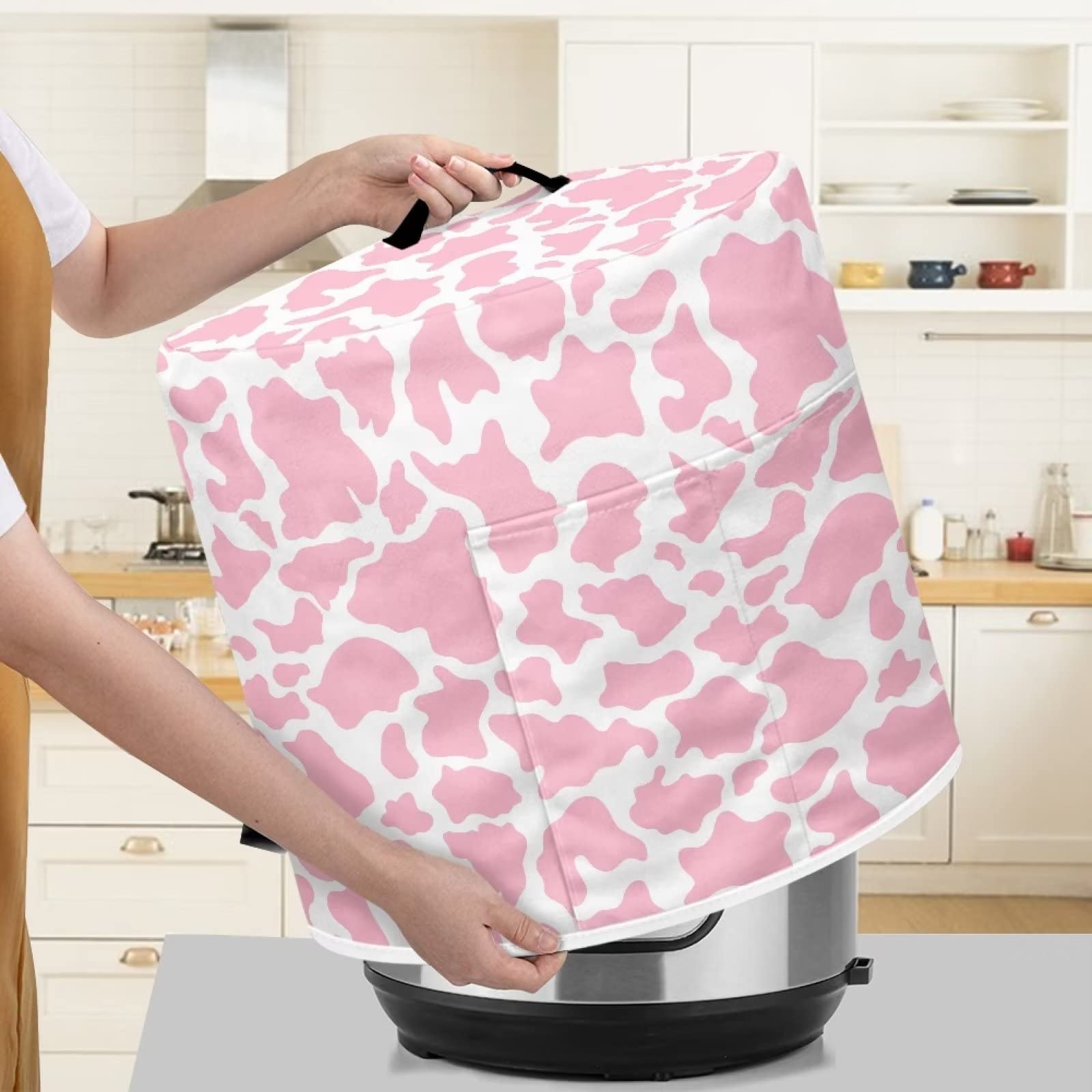 Чехол ZIATUBLES Slow Cooker Розовый Коровий Узоров 3 Кварт, фото №4