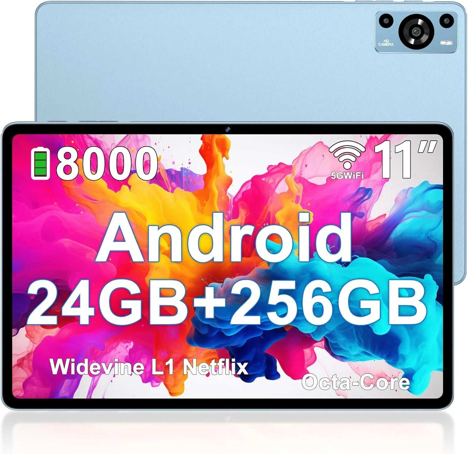 Планшет 11" ZIOVO Z128 8/256Gb 8 ядер Android 14 8000 mAh Блакитний, фото №1