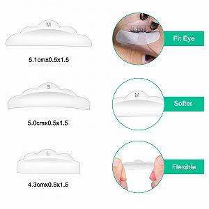 Набір Eyelashes Perm 15 пар S, M, L багаторазові силіконові подушечки інструмент для завивки вій synthetic.ua - Фото 1