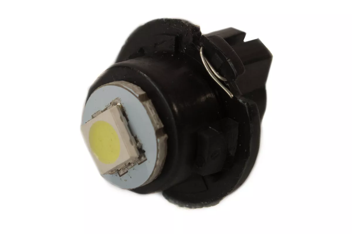 Світлодіодна лампа AllLight T 6,5 1 диод 12V B8,3d панель пристроїв іномарка 18*18мм WHITE, фото №1
