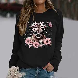 Свитшот Спортивный Винтажный Женский Графический Y2K Модный Милый Тренд Осень 2025 Готический Свободный synthetic.ua - Фото 1