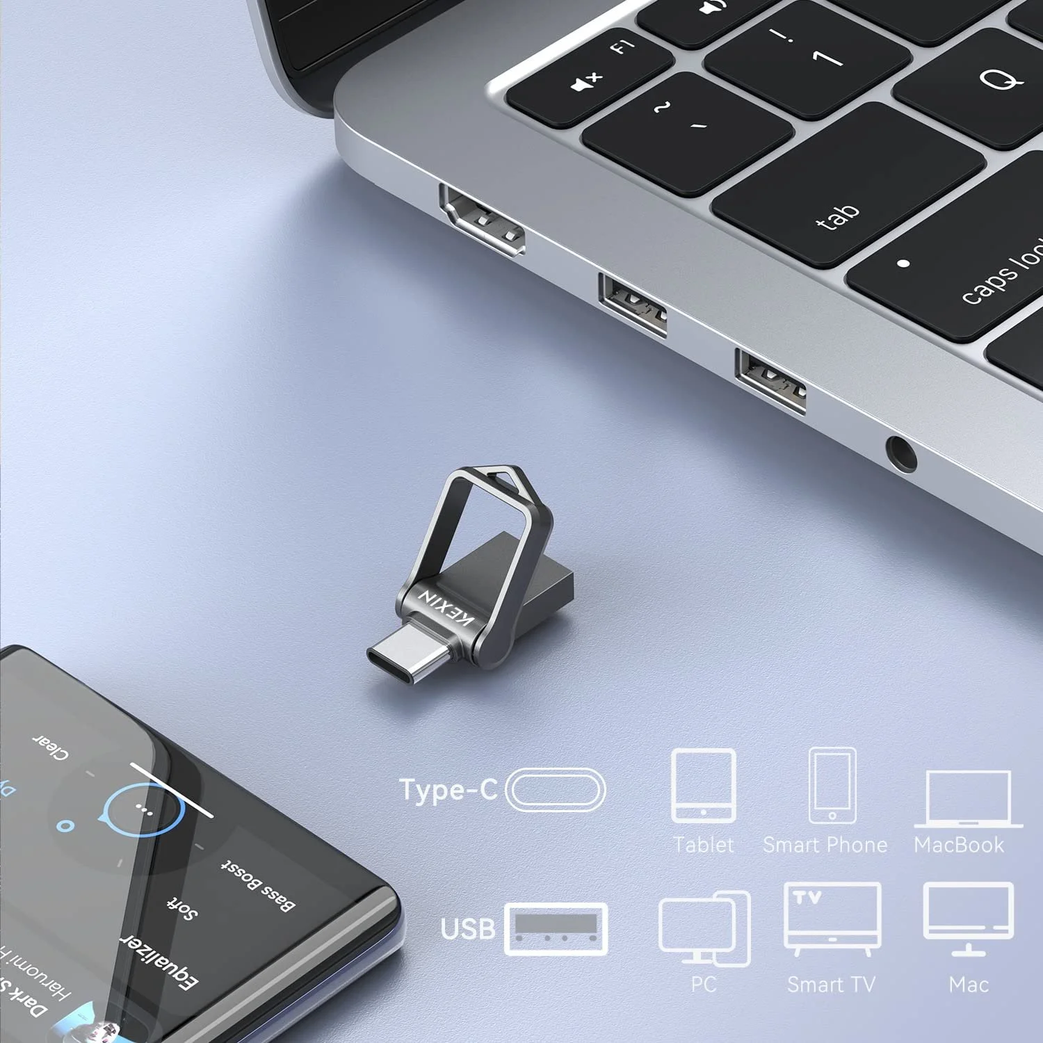 Флеш-накопичувач KEXIN 128GB USB 3.0 Type C (набір 5 шт.), фото №3 Флеш-накопичувач KEXIN 128GB USB 3.0 Type C (набір 5 шт.), фото №3