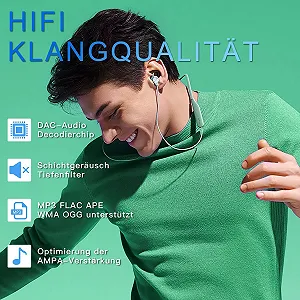 MP3 плеєр AiMoonsa 64GB Bluetooth 5.2, HD динамік, FM-радіо, диктофон, HiFi звук, функція електронної книги, навушники в комплекті synthetic.ua - Фото 1