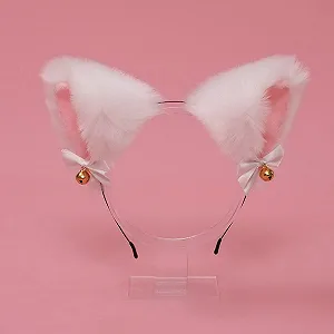 Обруч для волосся Вушка лисички zalati Плюшевий ручної роботи synthetic.ua - Фото 1