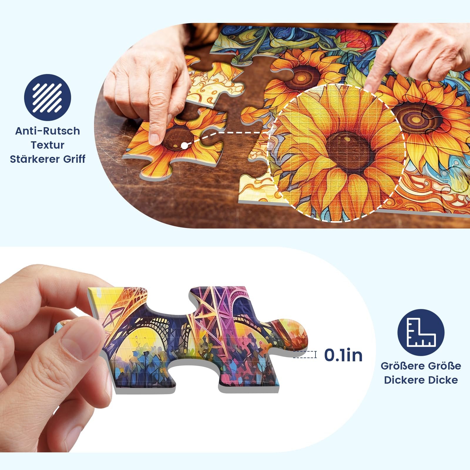 Пазлы для пожилых людей 6 шт. 16 крупных элементов, фото №3