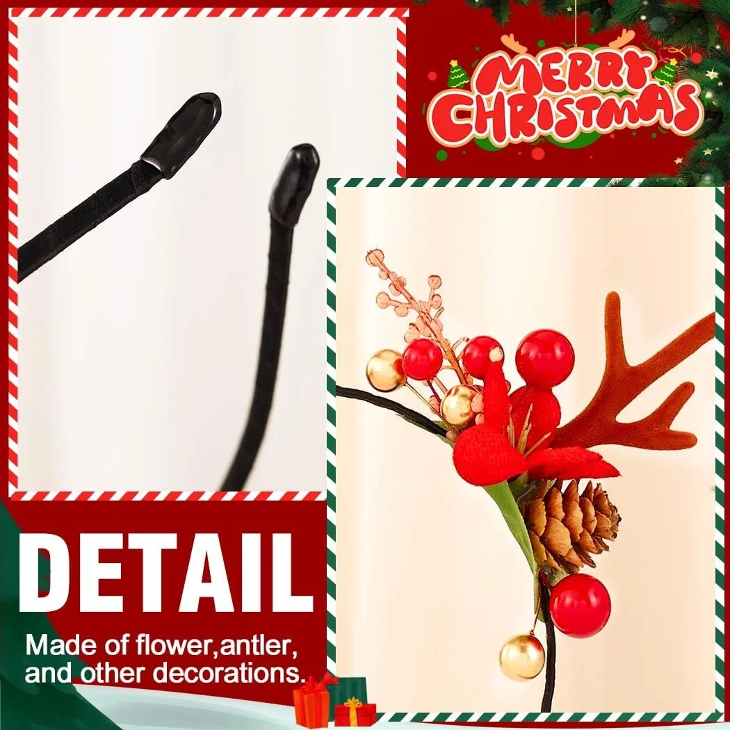 Обруч Рождественский Олень Рожки, фото №5 Обруч Рождественский Олень Рожки, фото №5