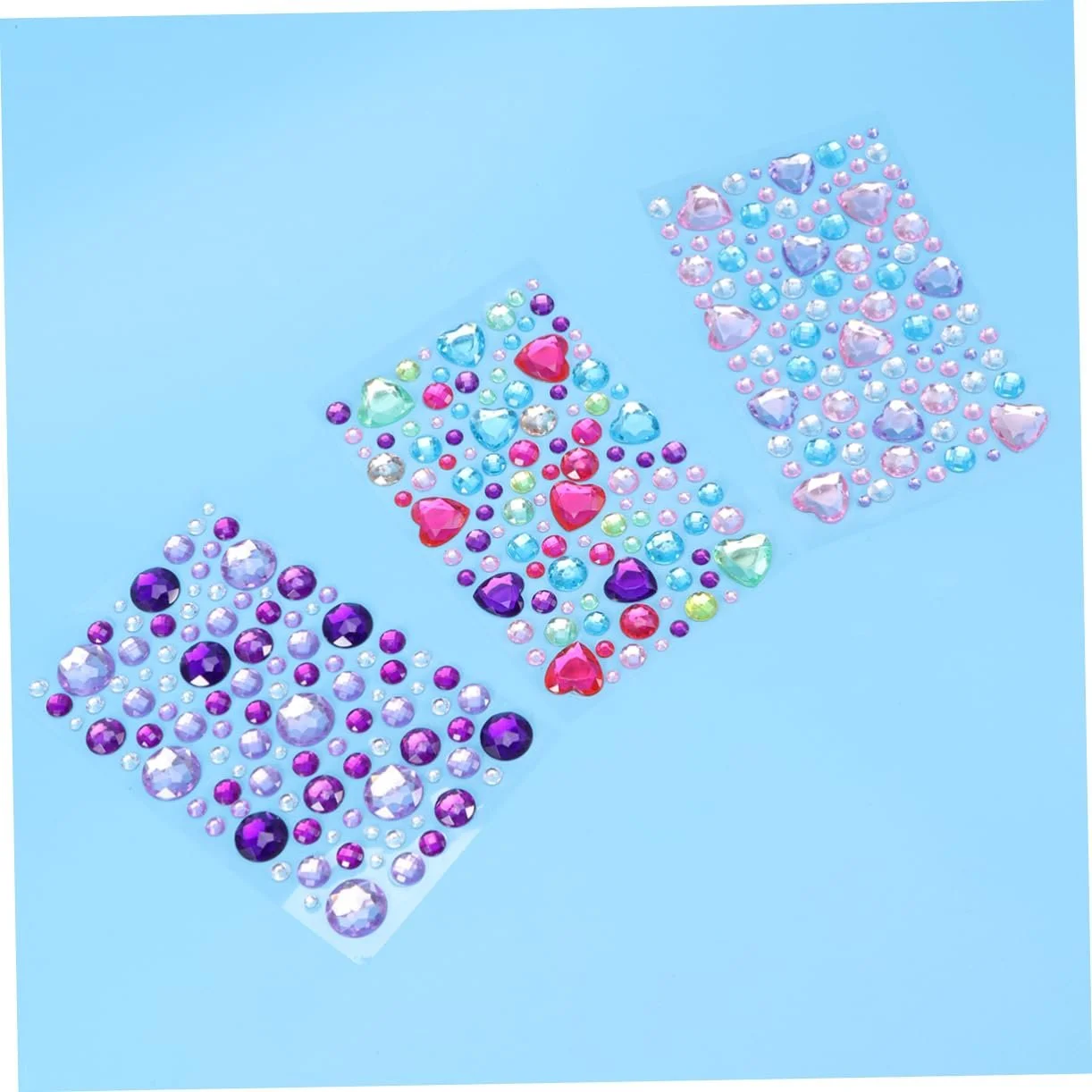 Наклейки Lurrose самоклеящиеся акриловые кристаллы для DIY, 6 листов, смешанный стиль для скрапбуков и подарков, фото №7