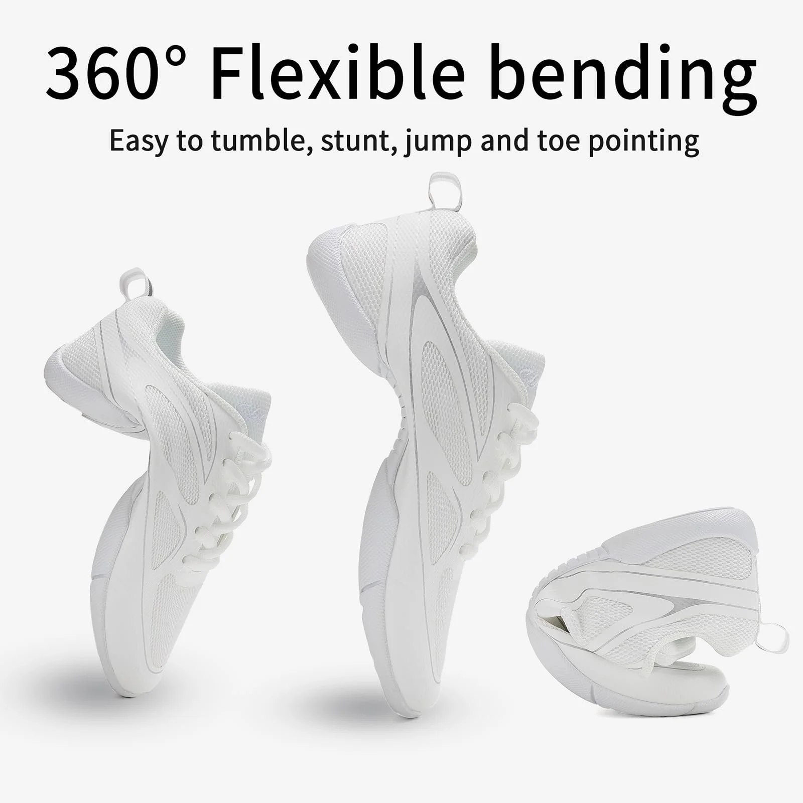 Кроссовки для черлидинга Детская Кроссовки для черлидинга для девочек Танцевальные гимнастические кроссовки Безопасные гибкие тренировочные туфли Теннисные кроссовки, фото №3