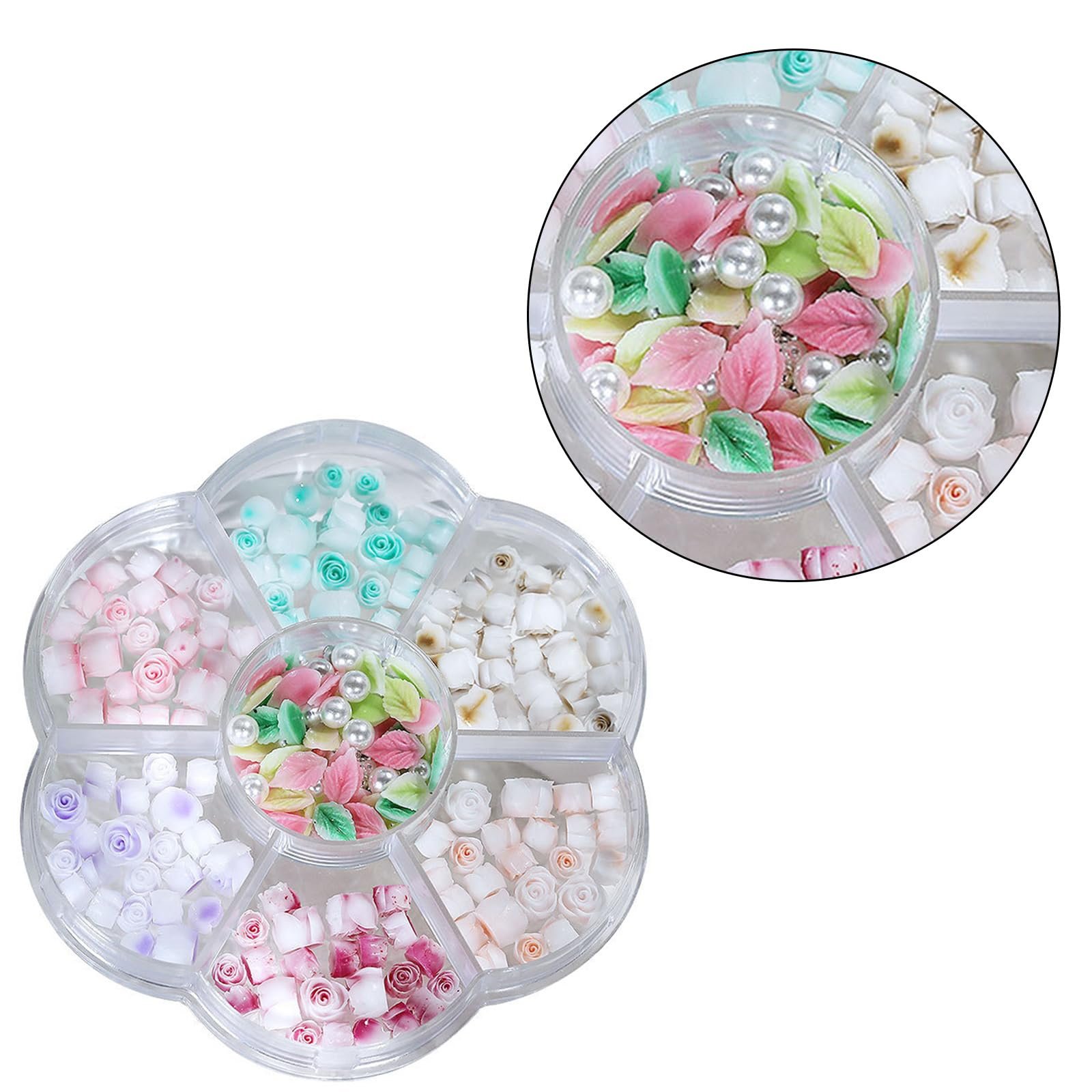 3D Квітка для нігтів Rose Blatt, прикраса для манікюру, фото №7