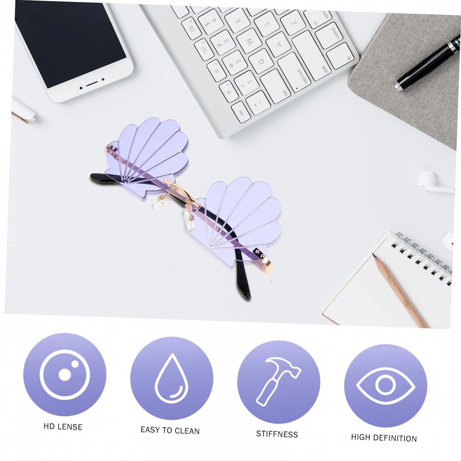 Забавні окуляри у формі мушлі Holibanna фіолетові, фото №3 Забавні окуляри у формі мушлі Holibanna фіолетові, фото №3