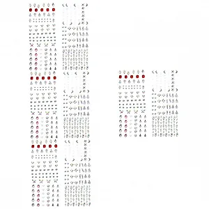 Стразы для ногтей Angoily Стразы для лица, самоклеящиеся - Фото 1