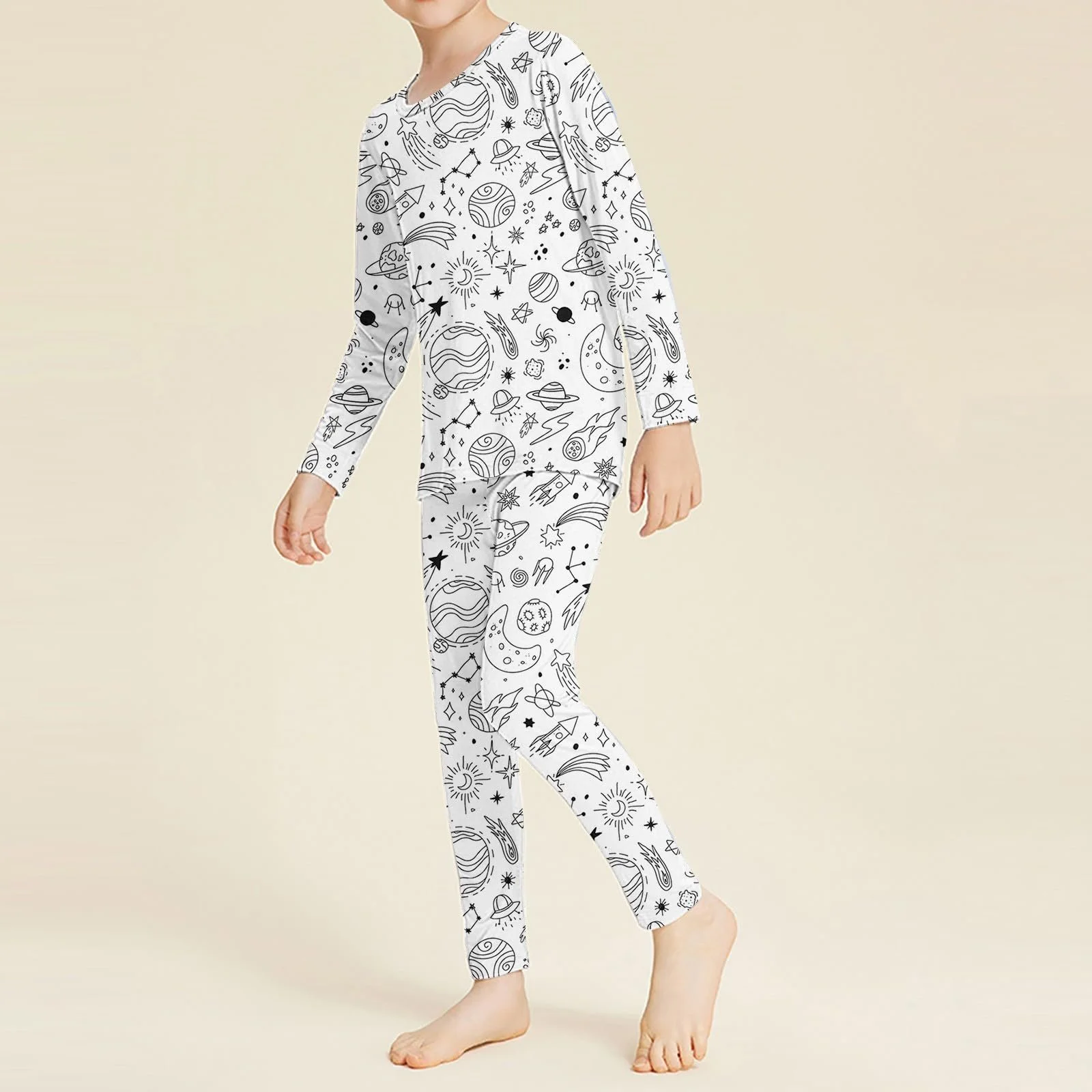 Детский комплект пижамы для мальчиков с ручной росписью, фото №5 Детский комплект пижамы для мальчиков с ручной росписью, фото №5