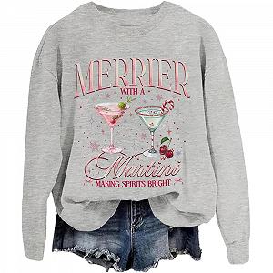 Унисекс свитшот Merrier With A Martini - Фото 1
