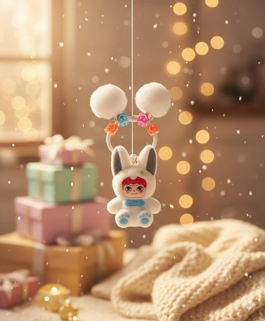 Брелок Вакуку Wakuku фигурка игрушка для ключей, рюкзака, сумки белый 5 см, фото №1