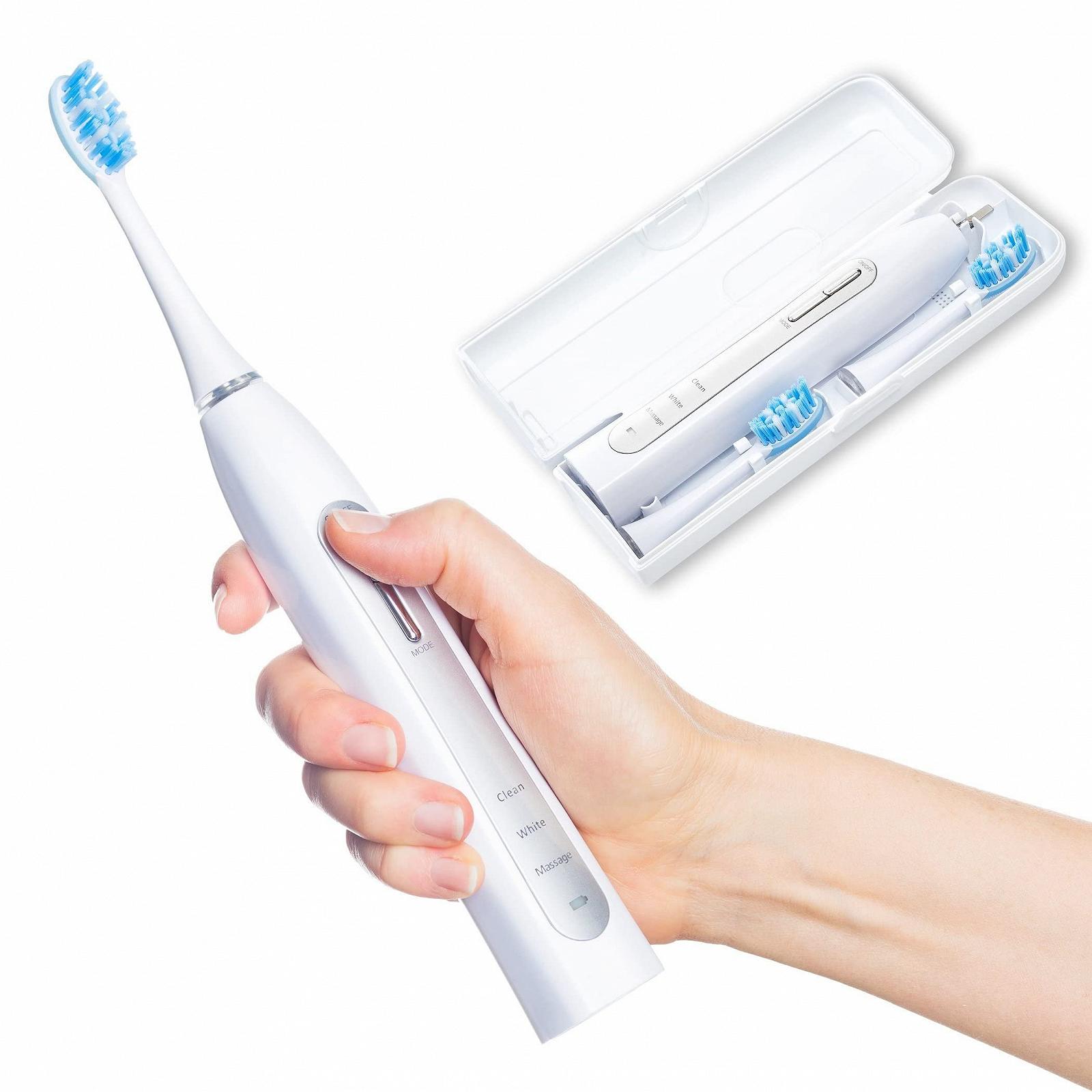 Електрична звукова зубна щітка VITAMMY Pearl + White з функціями чищення, відбілювання та масажу, фото №4