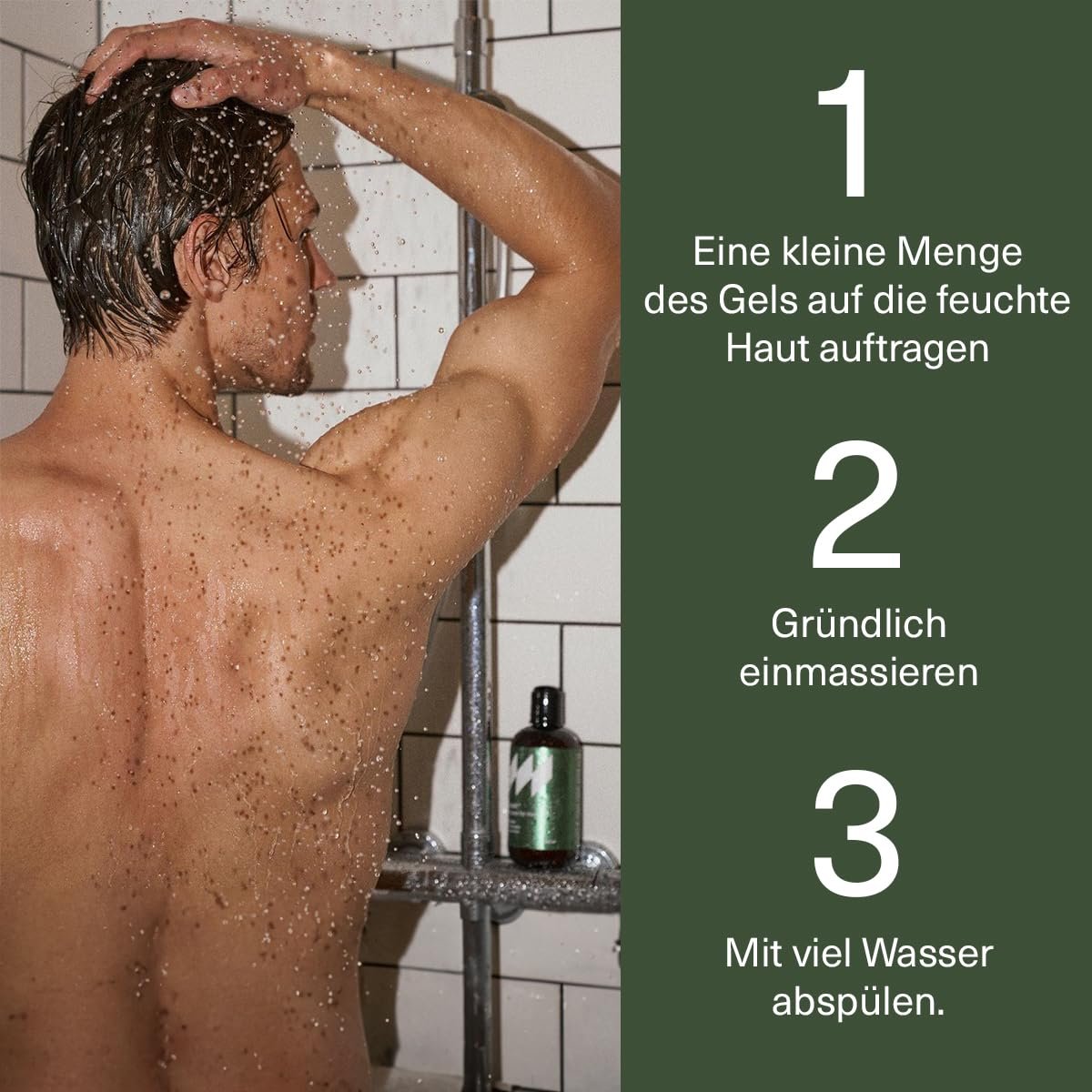 Гель для душа Monolit мужской с алоэ и ароматом сандалового дерева очищающий и увлажняющий, фото №5