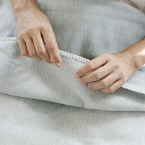 Одеяло Ibena Lausanne 140 x 200 см - одеяло из органического хлопка, сделано в Германии, мягкое и приятное на ощупь, летнее одеяло, светло-голубое synthetic.ua - Фото 1