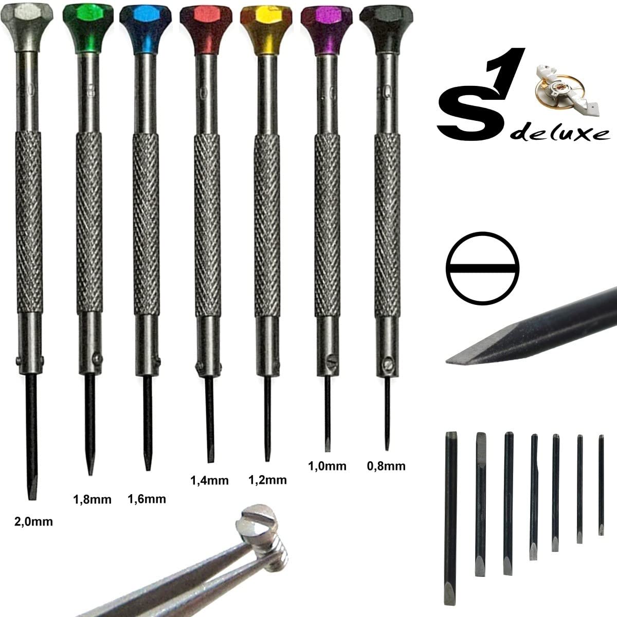 Набір викруток S1 Deluxe Star XL для ремонту годинників 14 шт., фото №3 Набір викруток S1 Deluxe Star XL для ремонту годинників 14 шт., фото №3