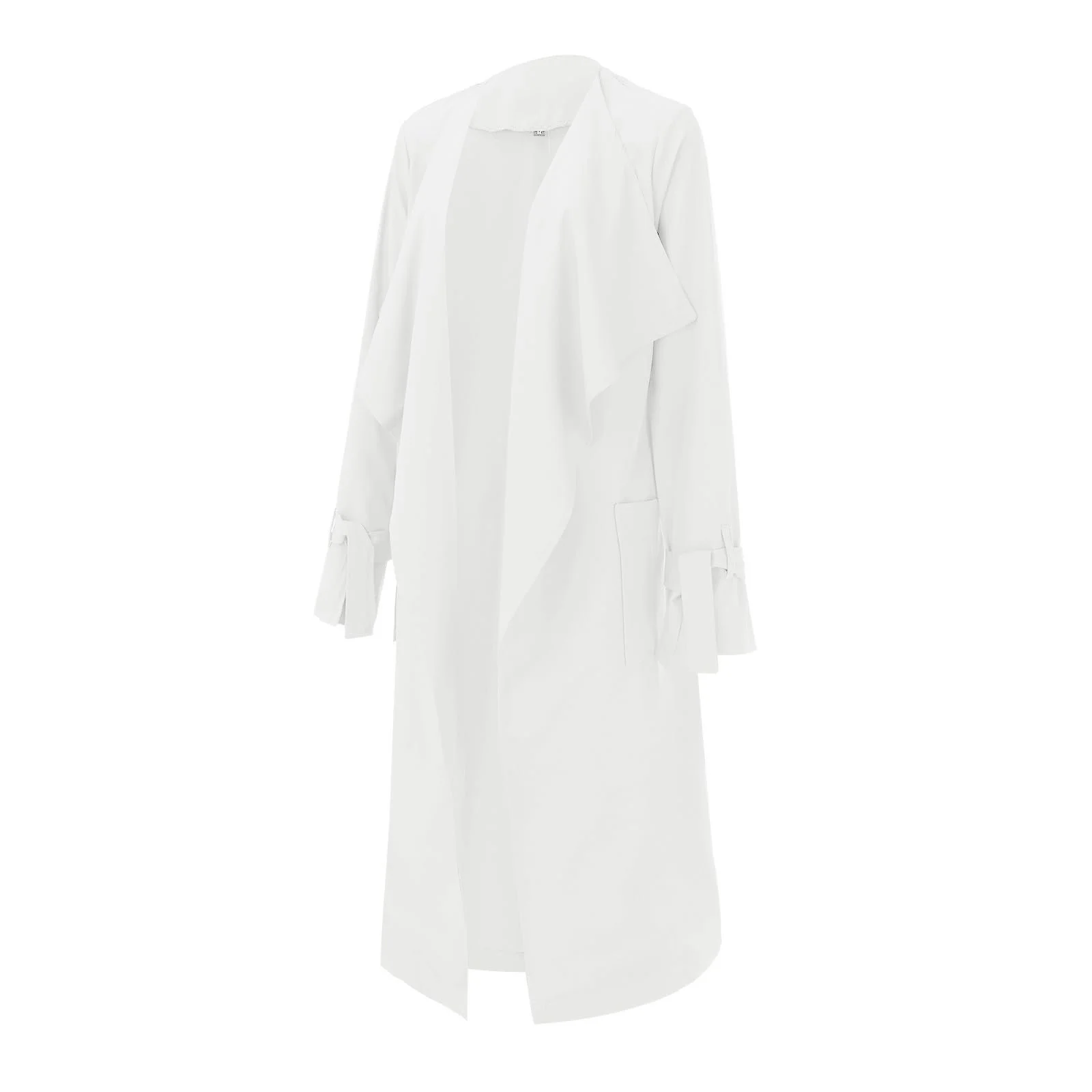 Тренч Жіночий Довгий Прямий Вільного Крою з Кишенями Вітрозахисний з Поясом, фото №4 Тренч Жіночий Довгий Прямий Вільного Крою з Кишенями Вітрозахисний з Поясом, фото №4