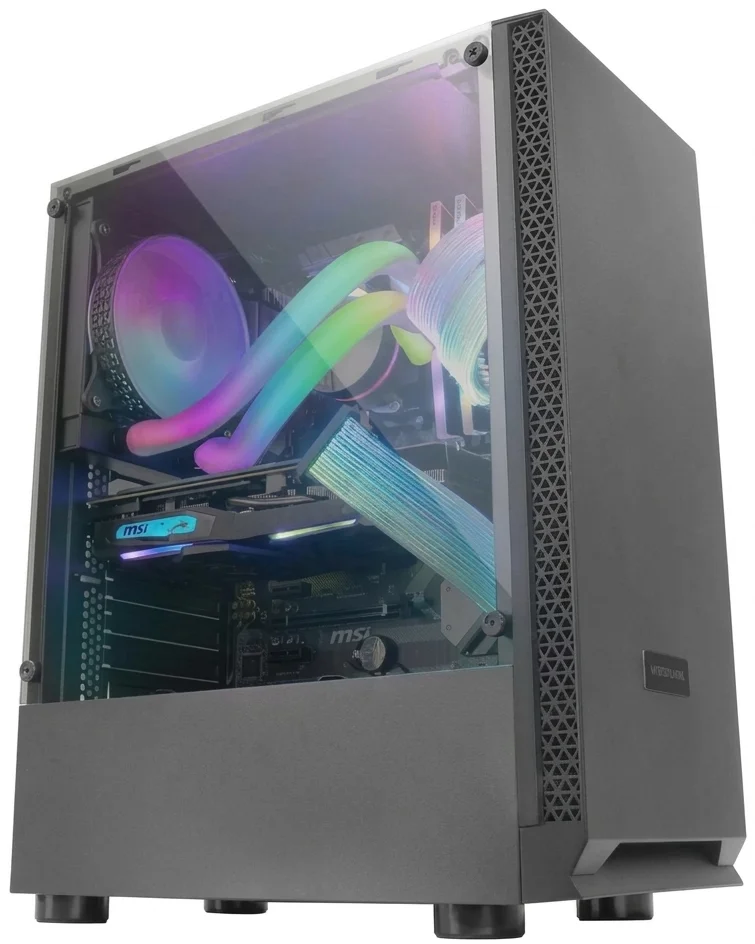 Корпус для ПК Mars Gaming MCN2 / Mid Tower / Закаленное стекло / Без БП / Черный, фото №3