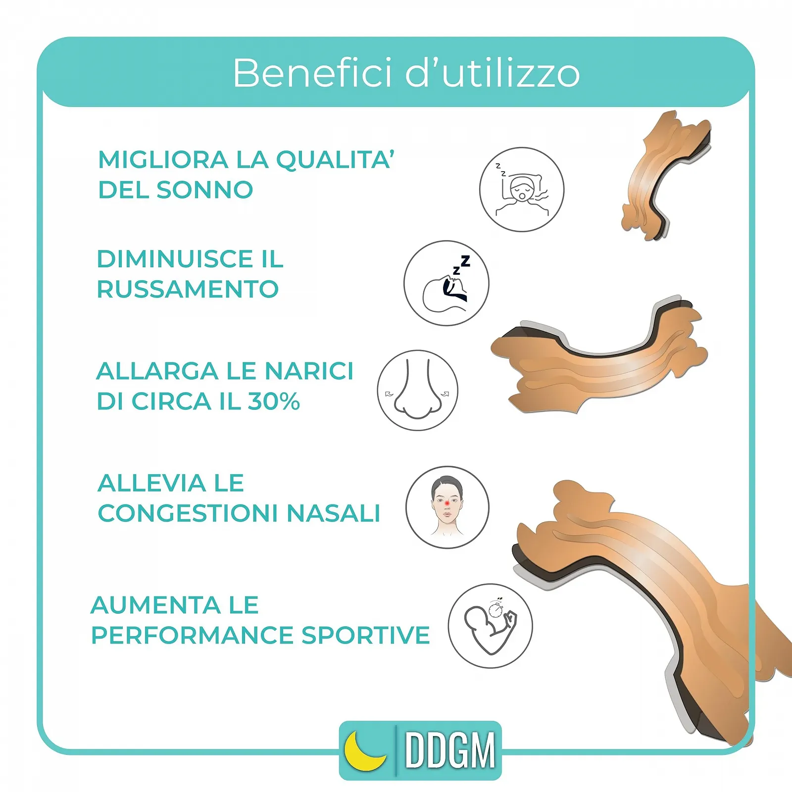 Назальні смужки 10 шт для полегшення нічного та спортивного дихання, фото №4 Назальні смужки 10 шт для полегшення нічного та спортивного дихання, фото №4