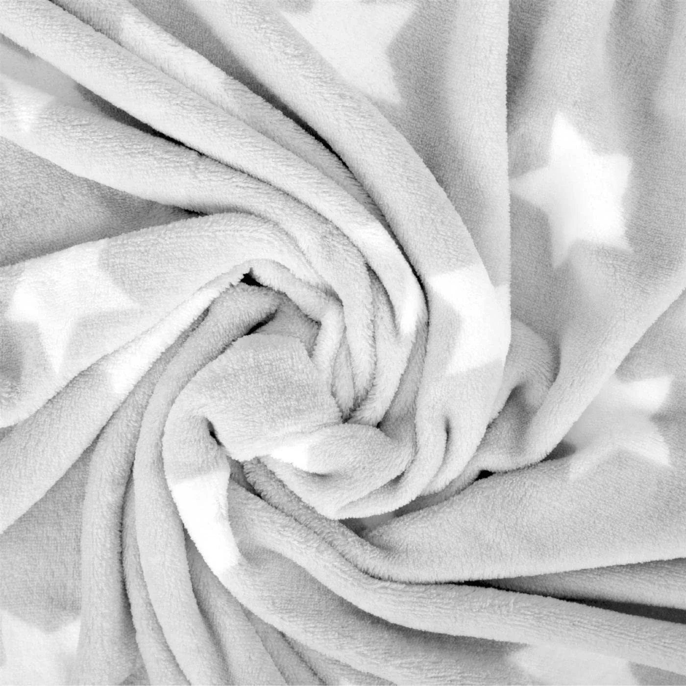 Покривало Bestlivings XXL (150 x 200 см) Світло-сірий Флісова Покривало з мікрофібри з візерунком у вигляді зірок, фото №8